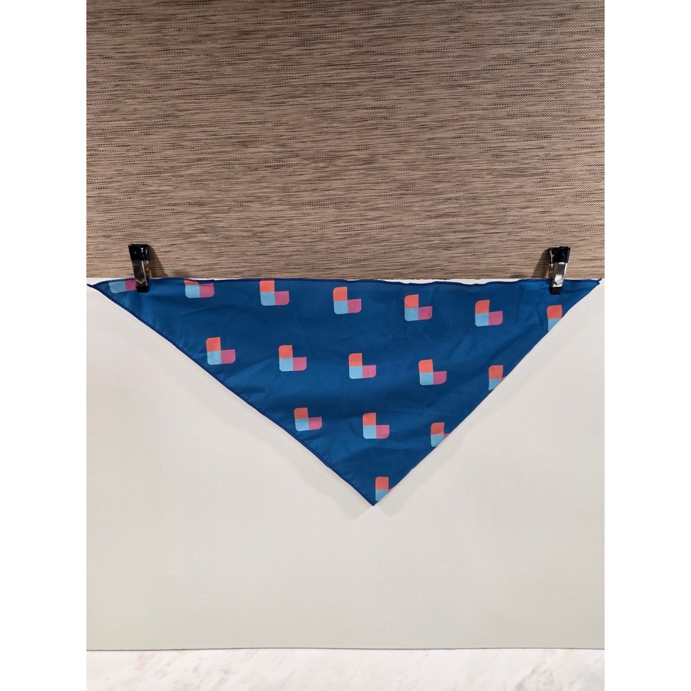 Retro Petcore Triangle Scarf Geometric Print Blue Pink Orange Dog Mom